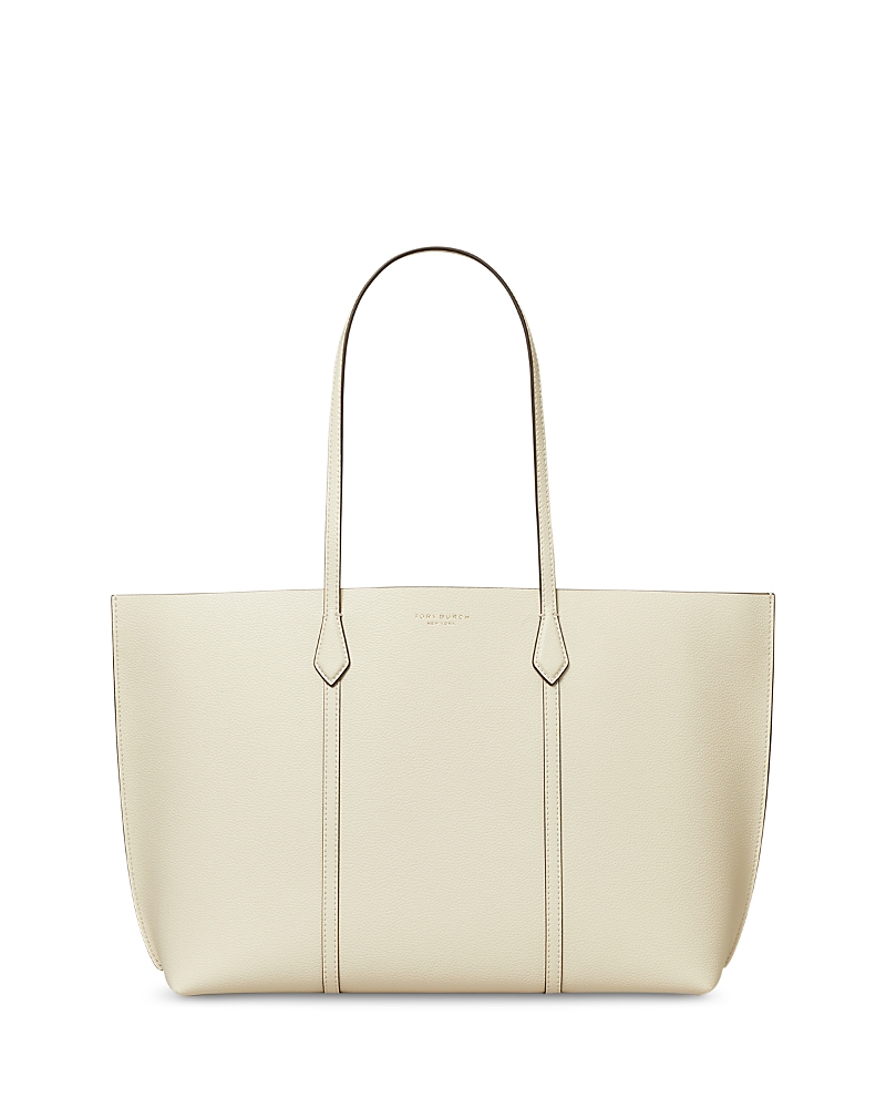 Tory Burch Perry Leather Tote In White