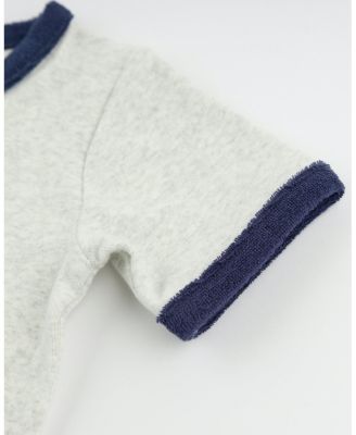 Unisex Billie Slub "Crew" Applique Ringer Tee - Baby