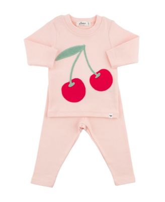 Girls' Cherries Berry Applique Two Piece Set - Baby