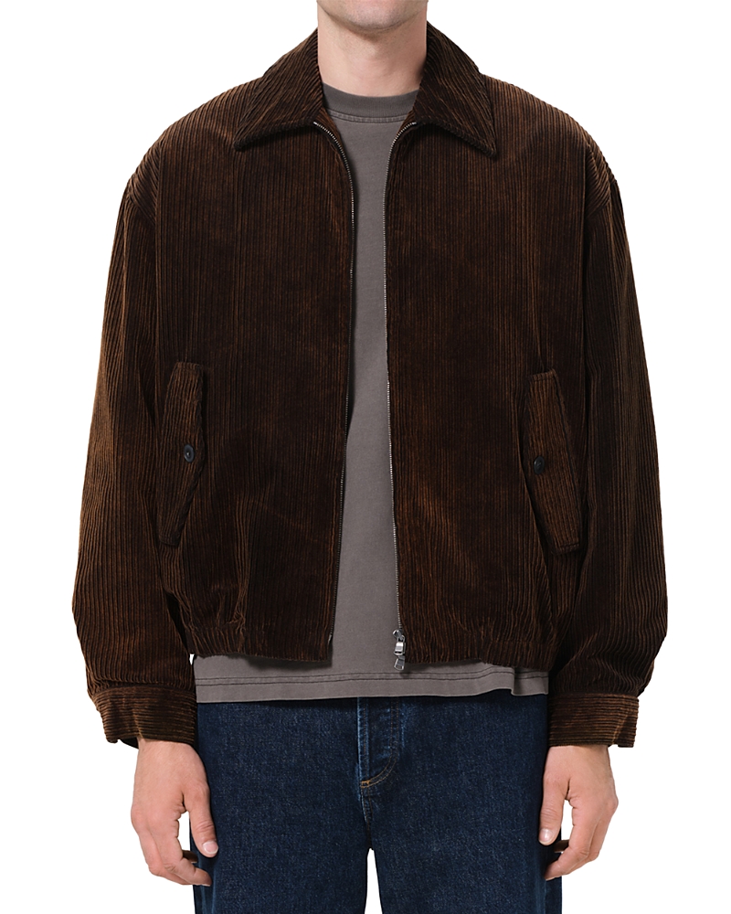 Agolde Torres Corduroy Jacket In Brown