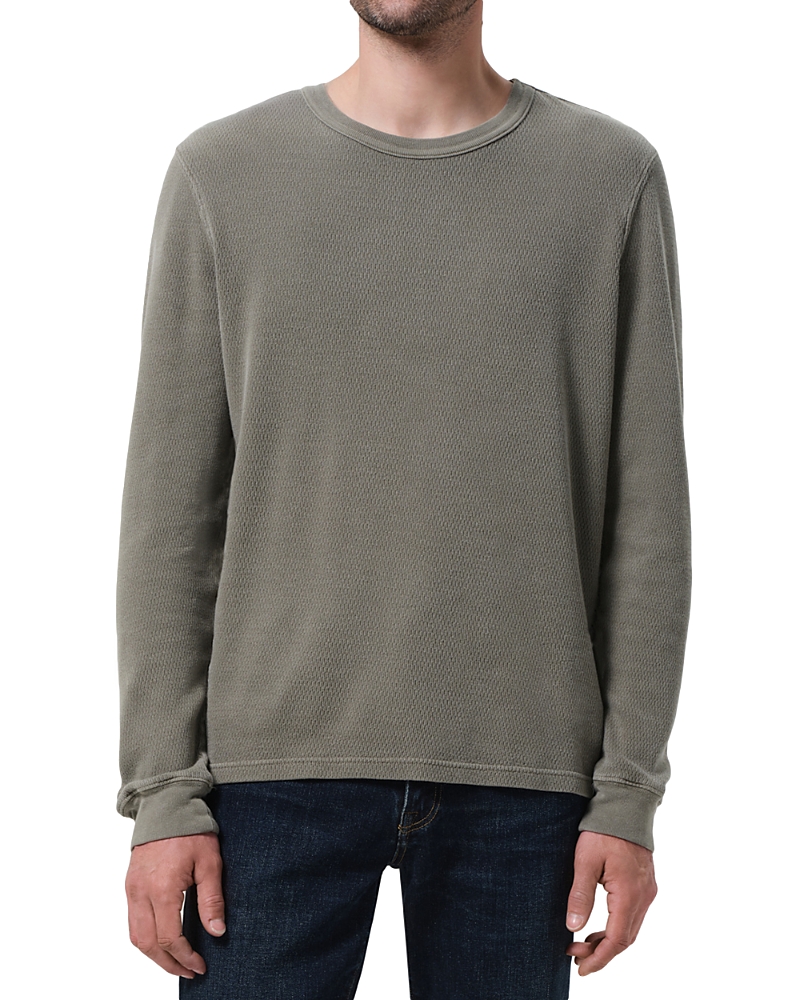 Citizen Of Humanity Citizens Of Humanity Waffle Long Sleeve Tee In Brown
