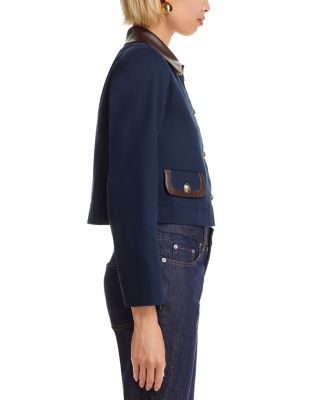 Contrast Trim Boxy Jacket