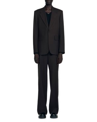 Wool Blend Classic Fit Suit Jacket