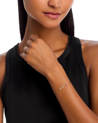 Ruby & Diamond Bracelet in 14K Rose Gold