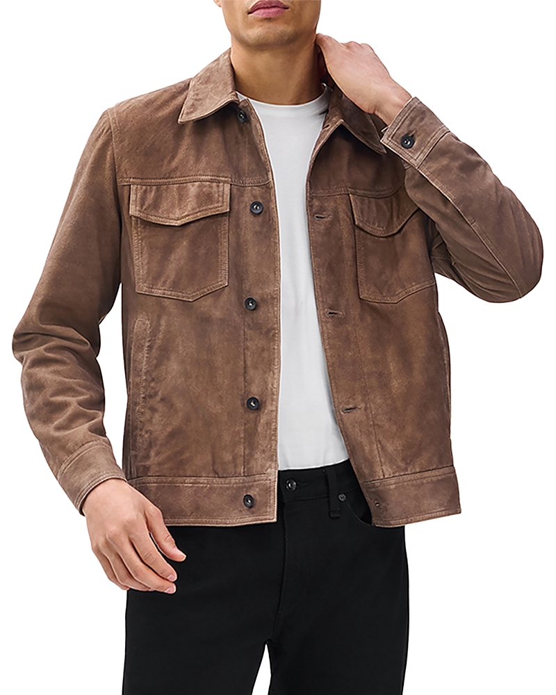 rag & bone Suede Trucker Jacket