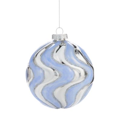 Curved Zigzag Ball Ornament - Exclusive
