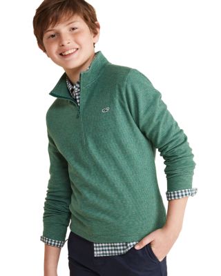 Boys' Saltwater Stripe Quarter Zip Mock Neck Sweatshirt - Little Kid, Big Kid 
