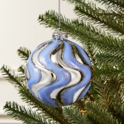 Curved Zigzag Ball Ornament - Exclusive