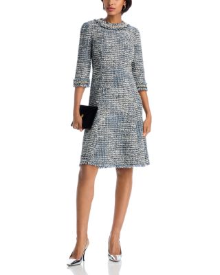 Embellished Tweed Dress