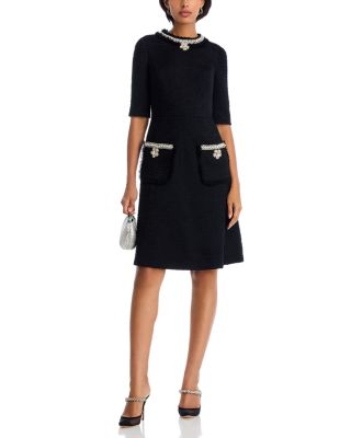 Embellished Tweed Dress