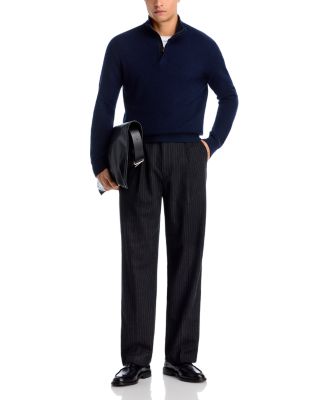 Textured Quarter Zip Sweater