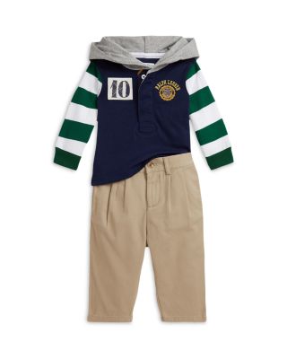 Boys' Logo Cotton Rugby Shirt & Chino Pant Set - Baby