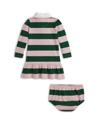 Polo Girls' Striped Cotton Rugby Dress & Bloomer - Baby