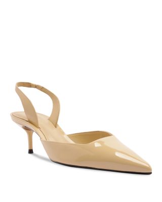 Women's Paola Mid Patent Leather Slingback Pumps