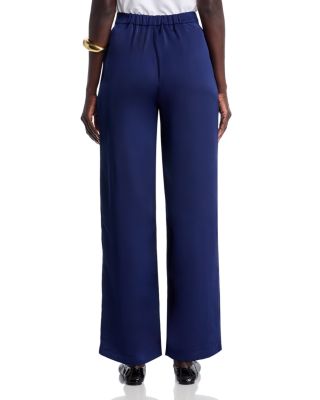 x Lani Lynn Naomi Wide Leg Crepe de Chine Pant
