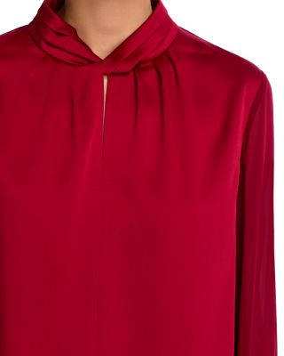 Twist Neck Keyhole Blouse