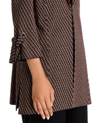 Jacquard Knit Three Quarter Sleeve Jacket