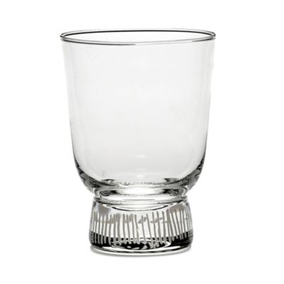 Glass Stripe Feast Sandblasted Glasses, Set of 4