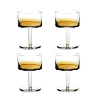 Champagne Coupe Amber Zuma, Set of 4