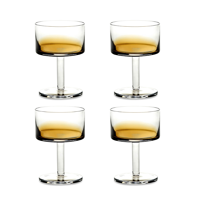 Serax Champagne Coupe Amber Zuma, Set of 4