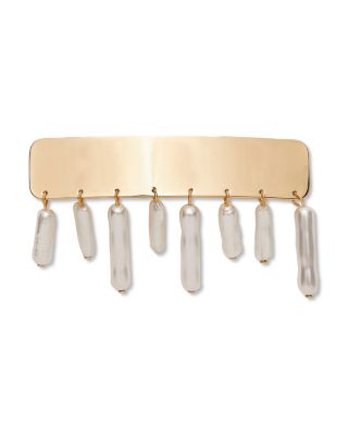 Dangling Faux Pearl Barrette