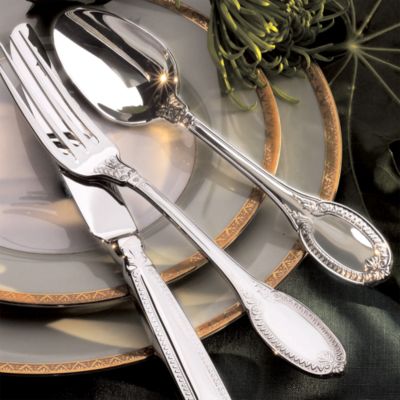 Ricci Argentieri Stainless Steel Imperia 45 Piece Flatware Set, Service for 8