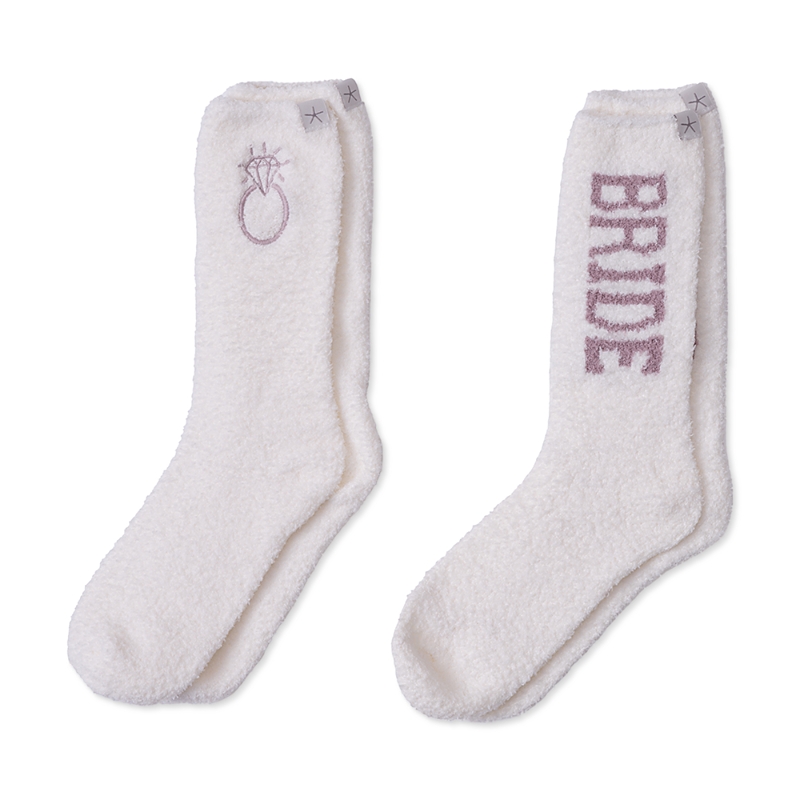 Barefoot Dreams Cozychic Bridal Socks, 2 Pairs In White