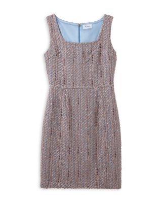 Diagonal Lurex Tweed Dress