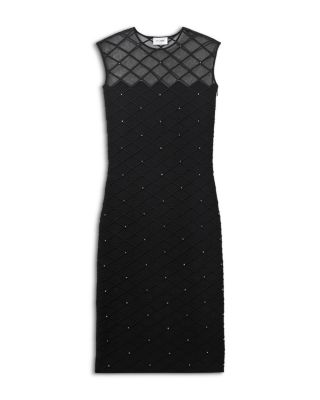 Engineered Trellis Knit Dress