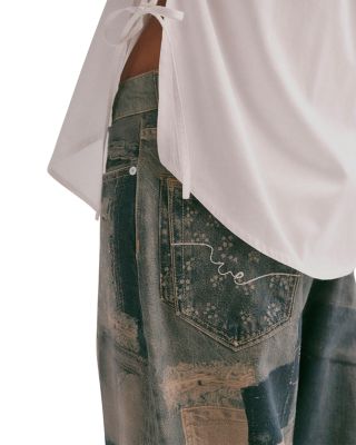 Illusion Patchwork Jeans in Indigo Combo