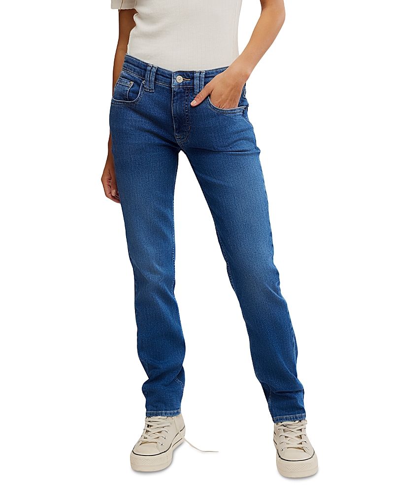 Free People Oracle Slim Straight Leg Jeans In Blue