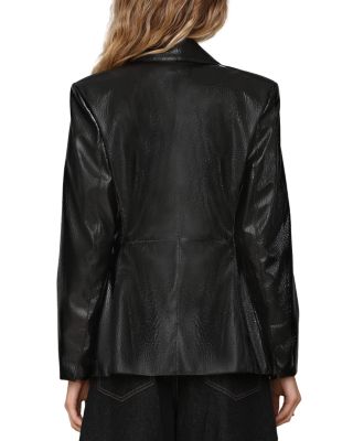 SB Hourglass Faux Leather Blazer