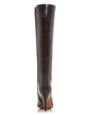 Women&#39;s Snake Embossed Tall Boots