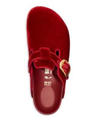 Women's Boston Big Buckle Velvet Exquisite Clogs - Exclusive