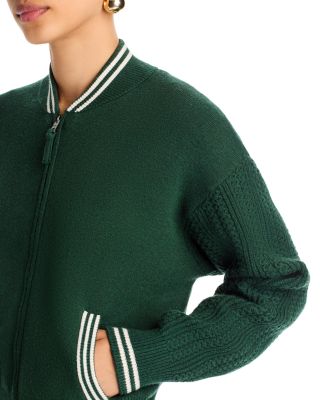 Flynn Cable Sleeve Bomber Cardigan 
