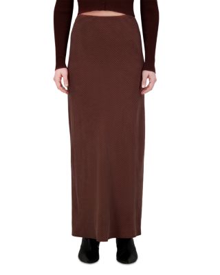 Brushed Straight Slip Skirt