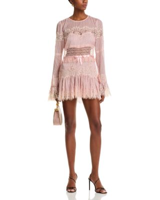Sevilla Lace Trim Mini Dress