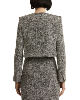Long Sleeve Boucle Tweed Jacket
