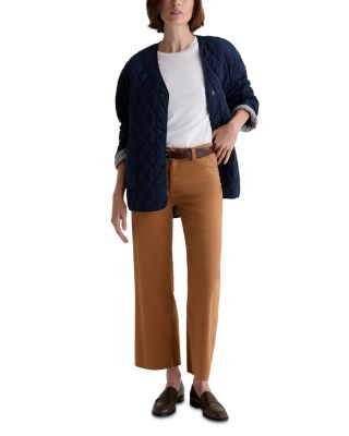 AG Saige High Rise Wide Leg Crop Jeans in Ginger