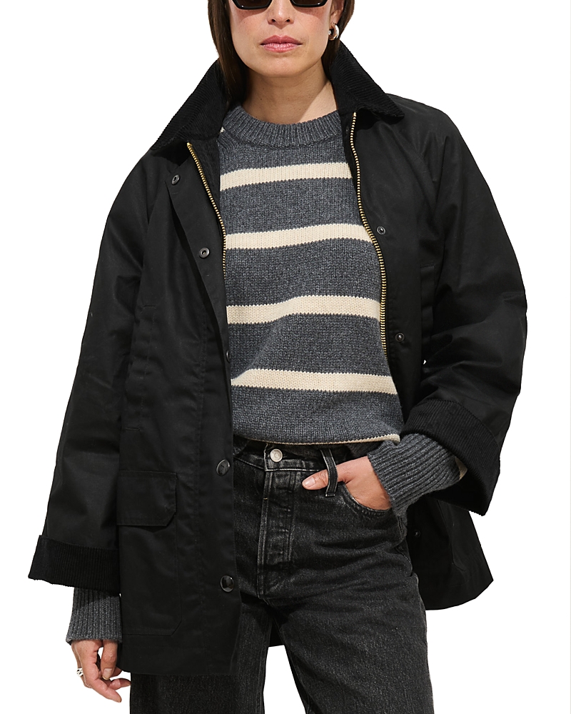 Alex Mill Madison Waxed Cotton Jacket In Black