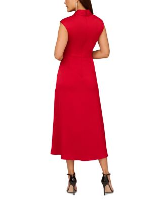 Pleated A Line Midi Dress