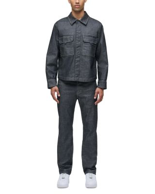 Coated Denim Shirt Jacket