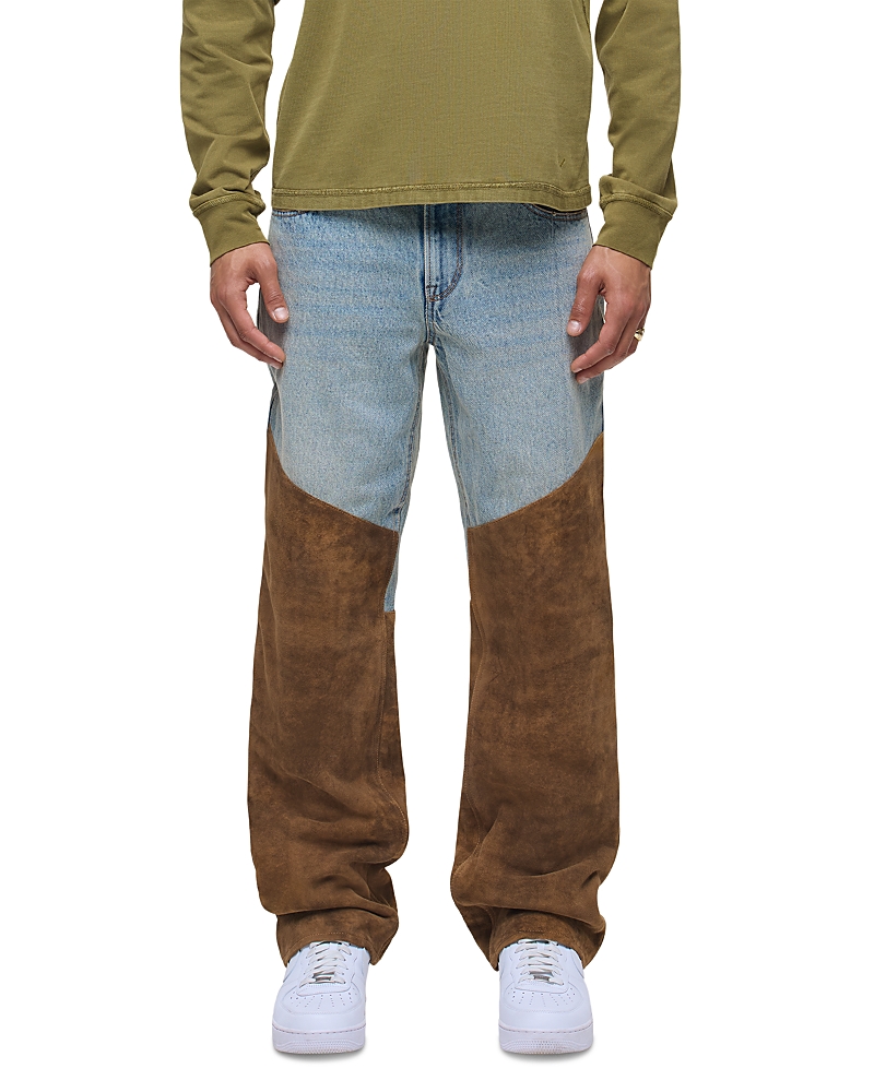 Hudson Denim Suede Work Pants In Multi