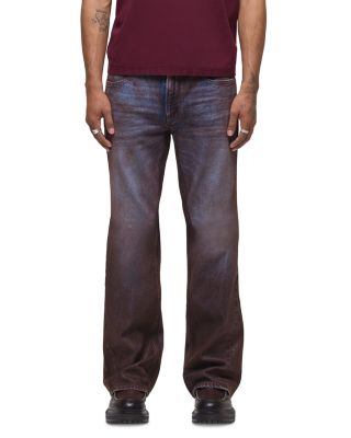 Walker Kick Flare Jeans in Coated Port