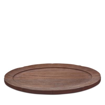 Silhouette Oval Tray, Dark Brown