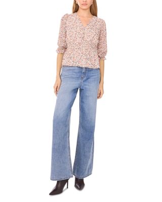 High Rise Wide Leg Jeans in Light Blue