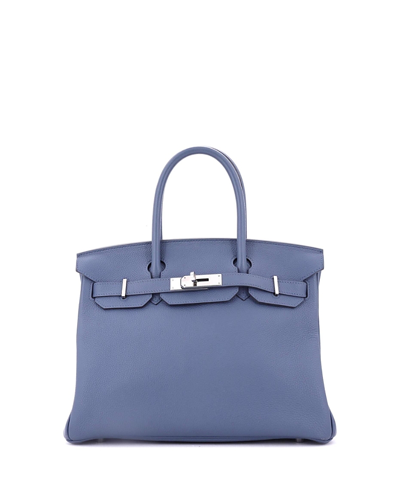 Pre-owned Pre-owned Hermes Hermes Birkin 30 Handbag Blue Togo With Palladium Hardware