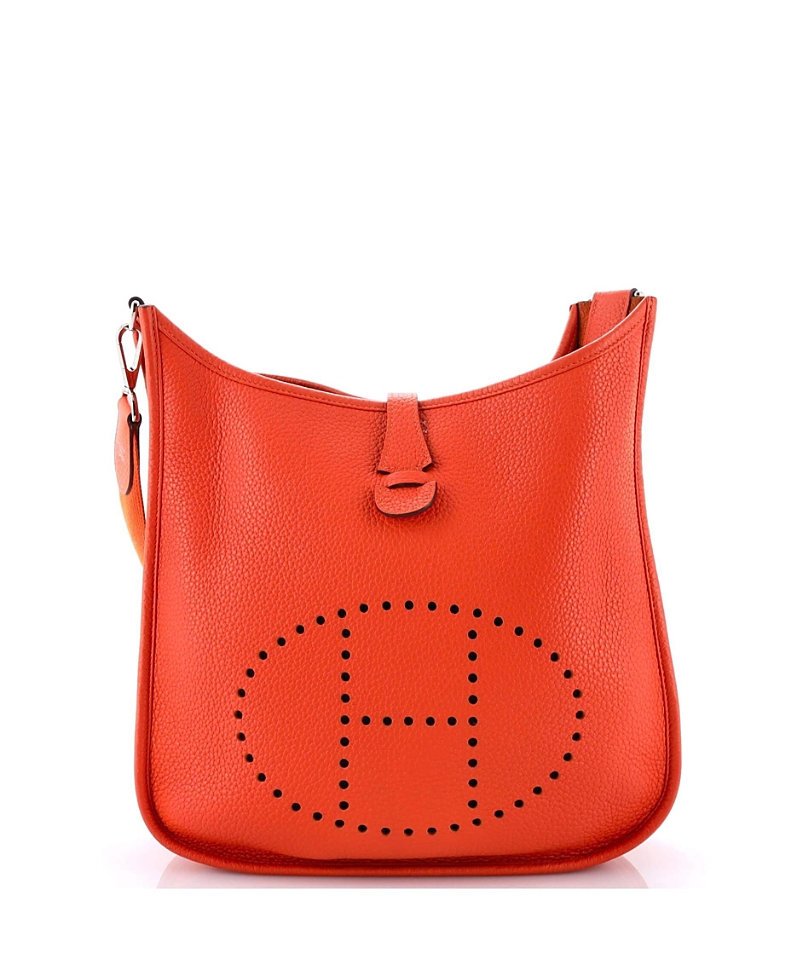 Pre-owned Pre-owned Hermes Hermes Pm Evelyne Bag Gen Iii Clemence In Orange