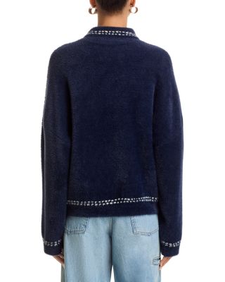 Ihoops Collared Bow Cardigan