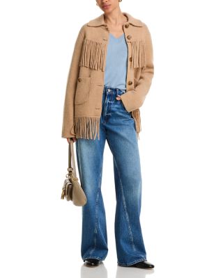 Western Fringe Knit Jacket